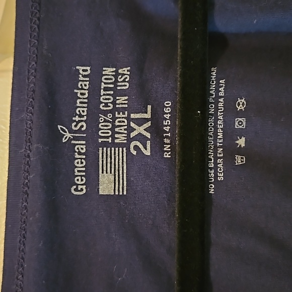 General Standard Navy Blue Tee Size 2XL - Picture 5 of 6